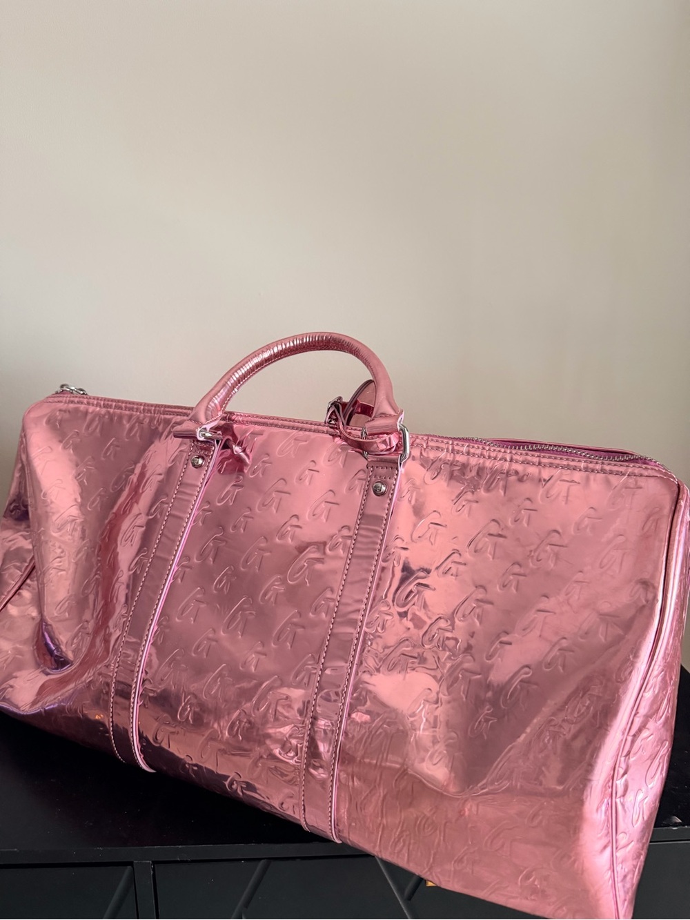 MiaRay Pink Metallic Travel Duffle Bag - Women